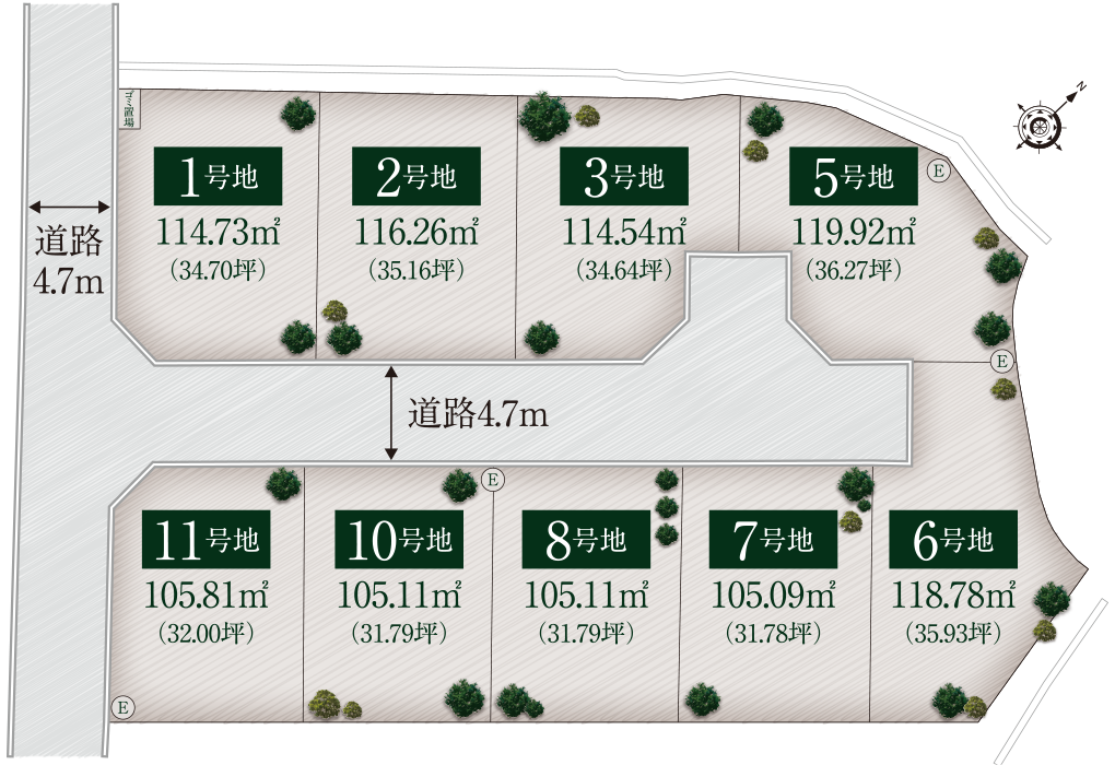 岸和田市加守4丁目　PART3　区画図