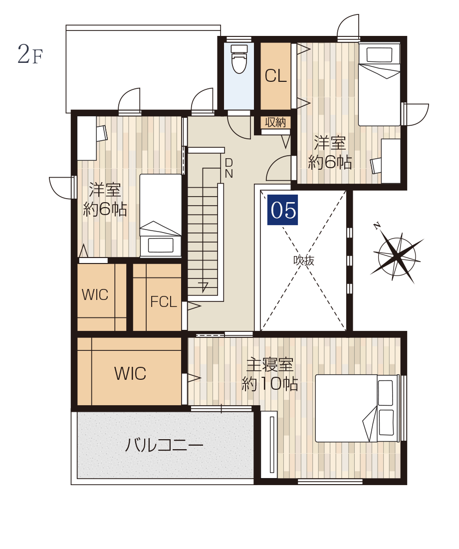 1号地参考プラン図 2F