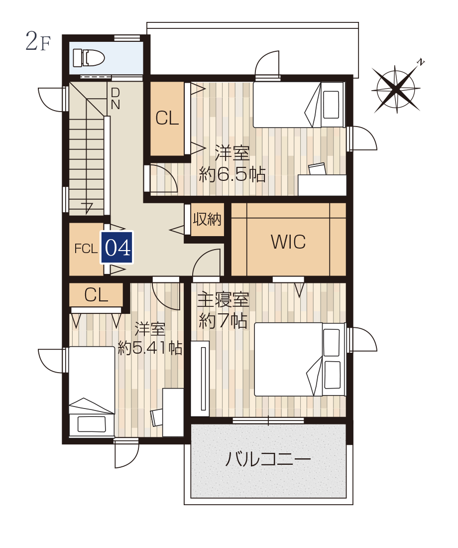 2号地参考プラン図 2F