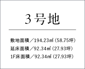 3号地 平屋 詳細