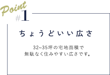 Point01　ちょうどいい広さ