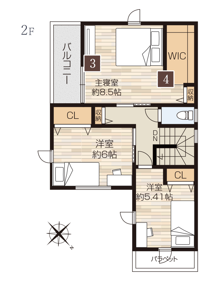 1号地参考プラン図 2F