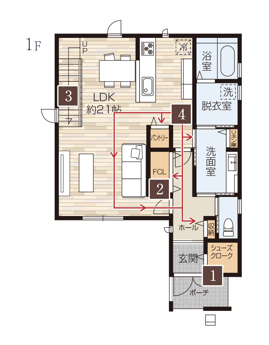 3号地参考プラン図 1F